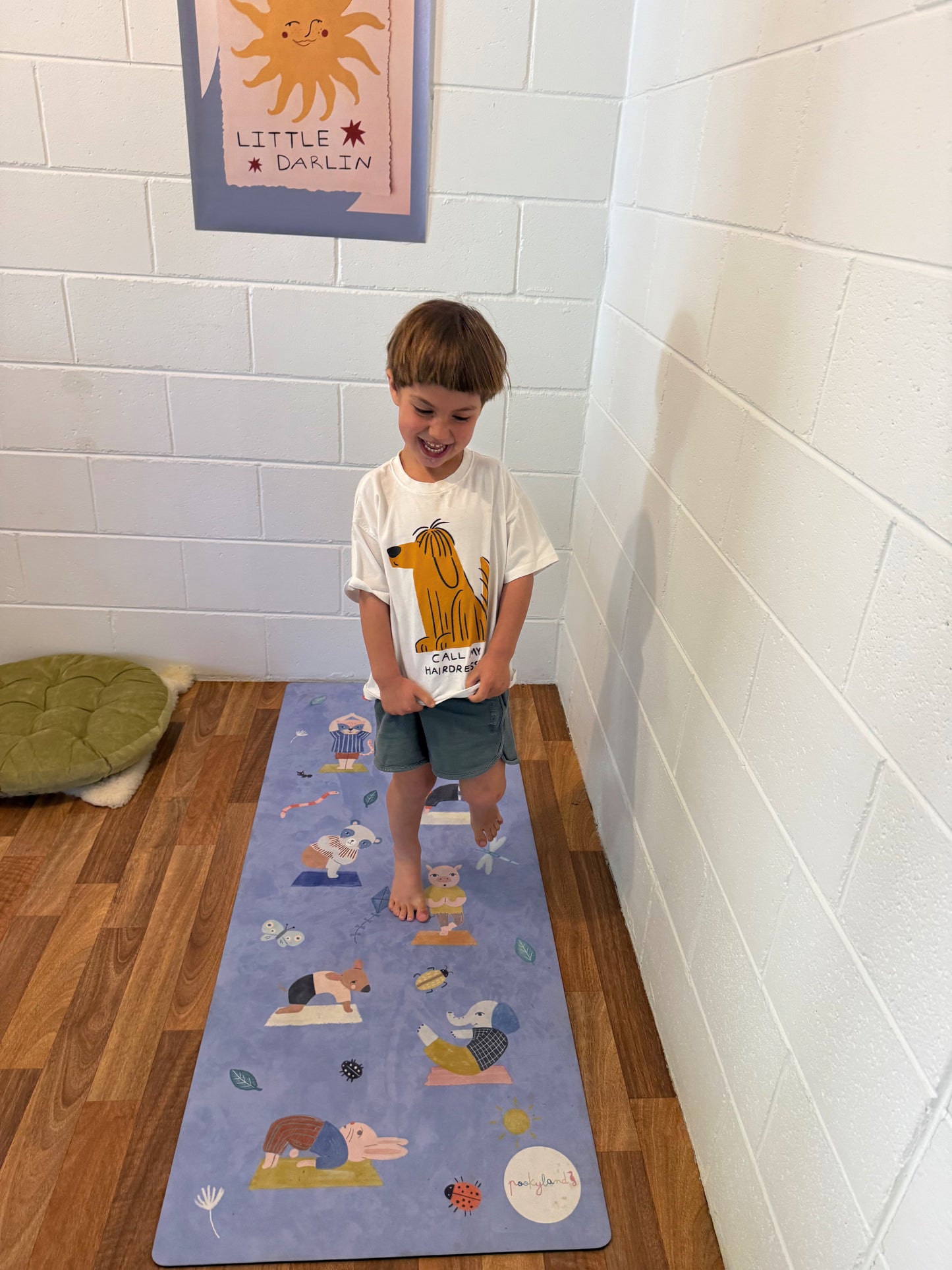 Pookyland Animal Adventure Kids Yoga Mat