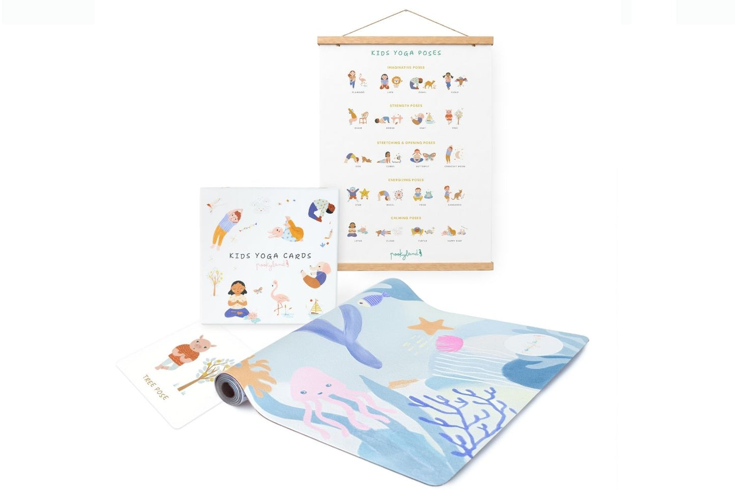 Little Yogis Bundle (Mat + cards + wall chart)