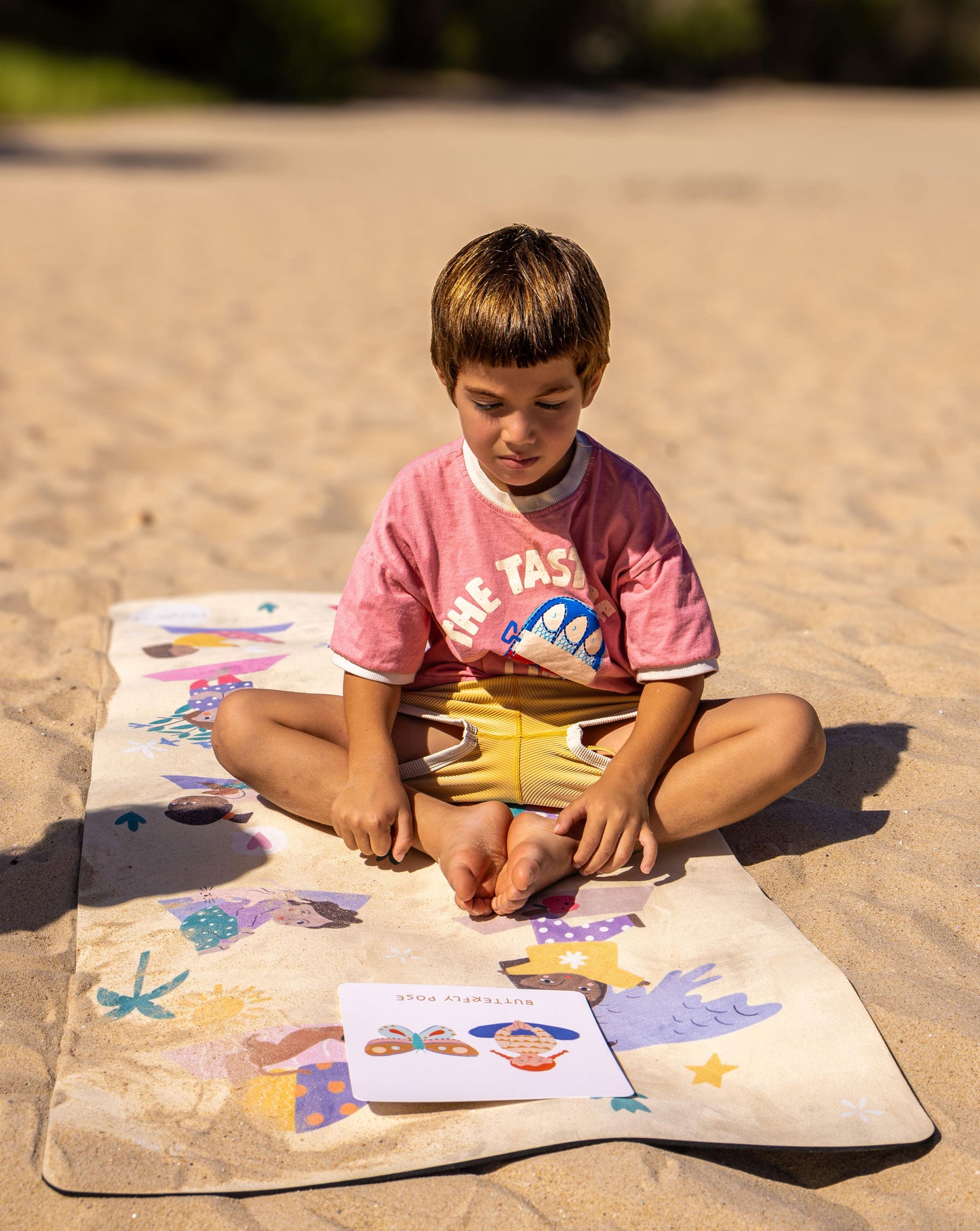 Kids yoga mat Rainbow poses