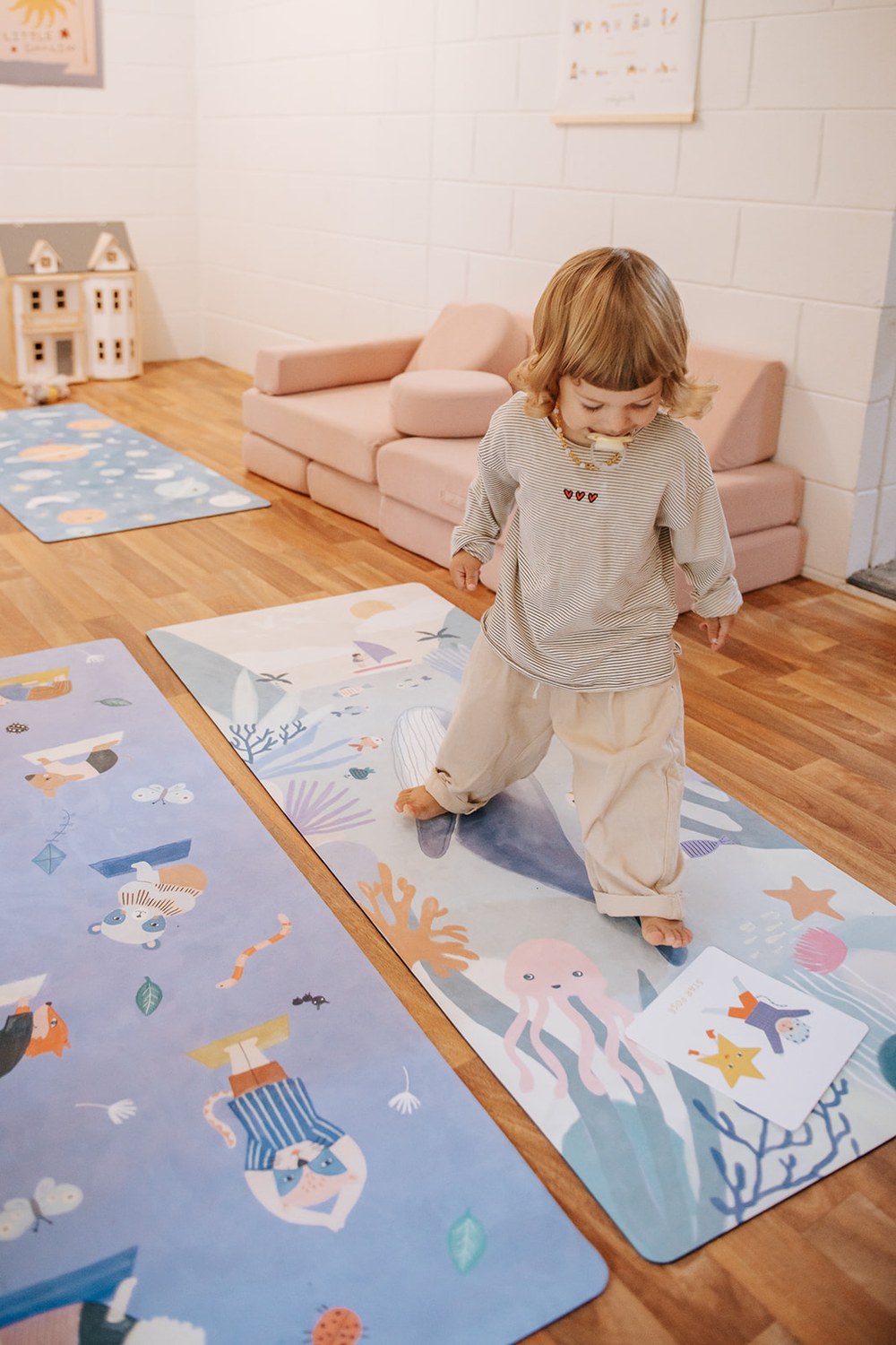 Little Yogis Bundle (Mat + cards + wall chart)