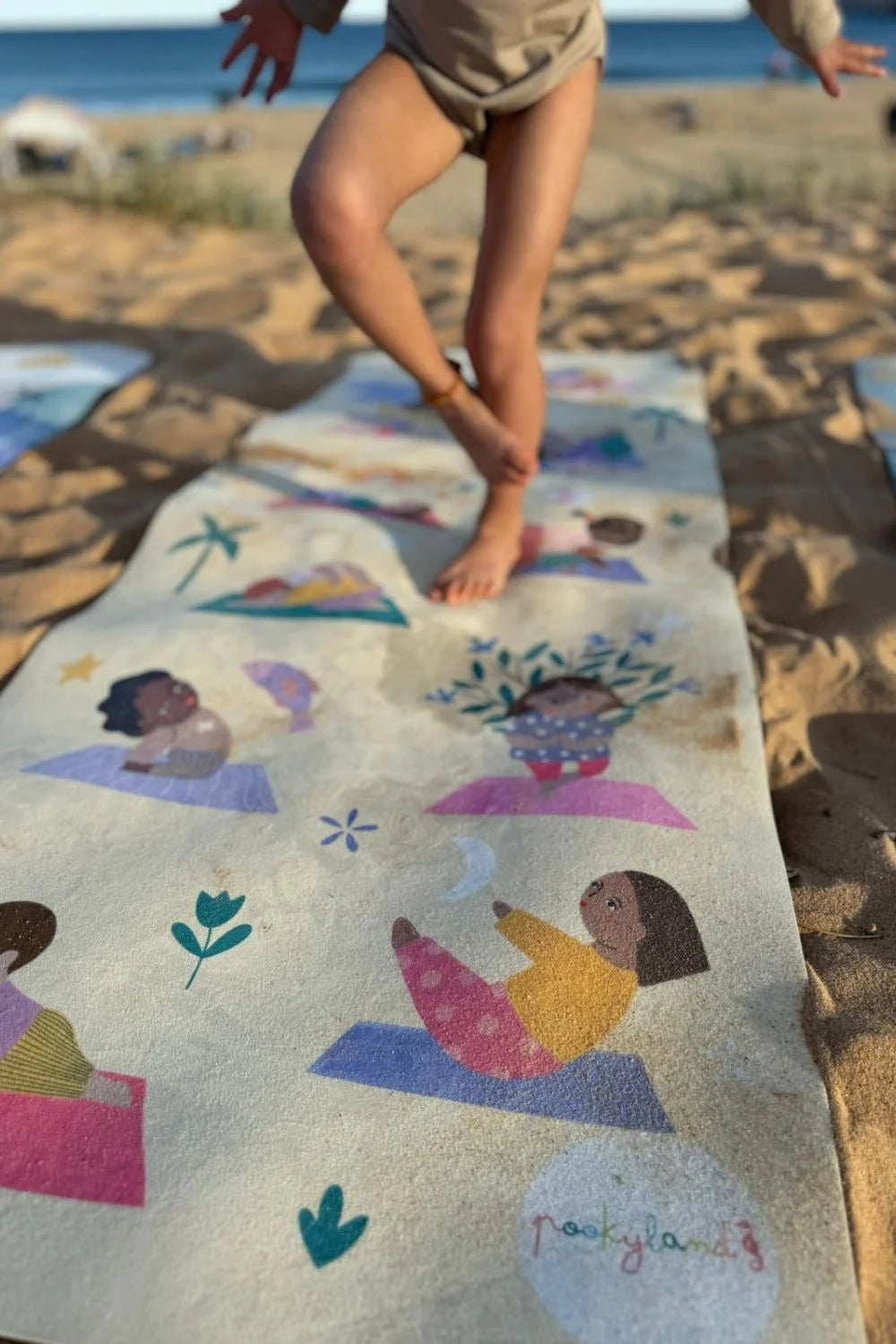 Pookyland Rainbow Poses Kids Yoga Mat