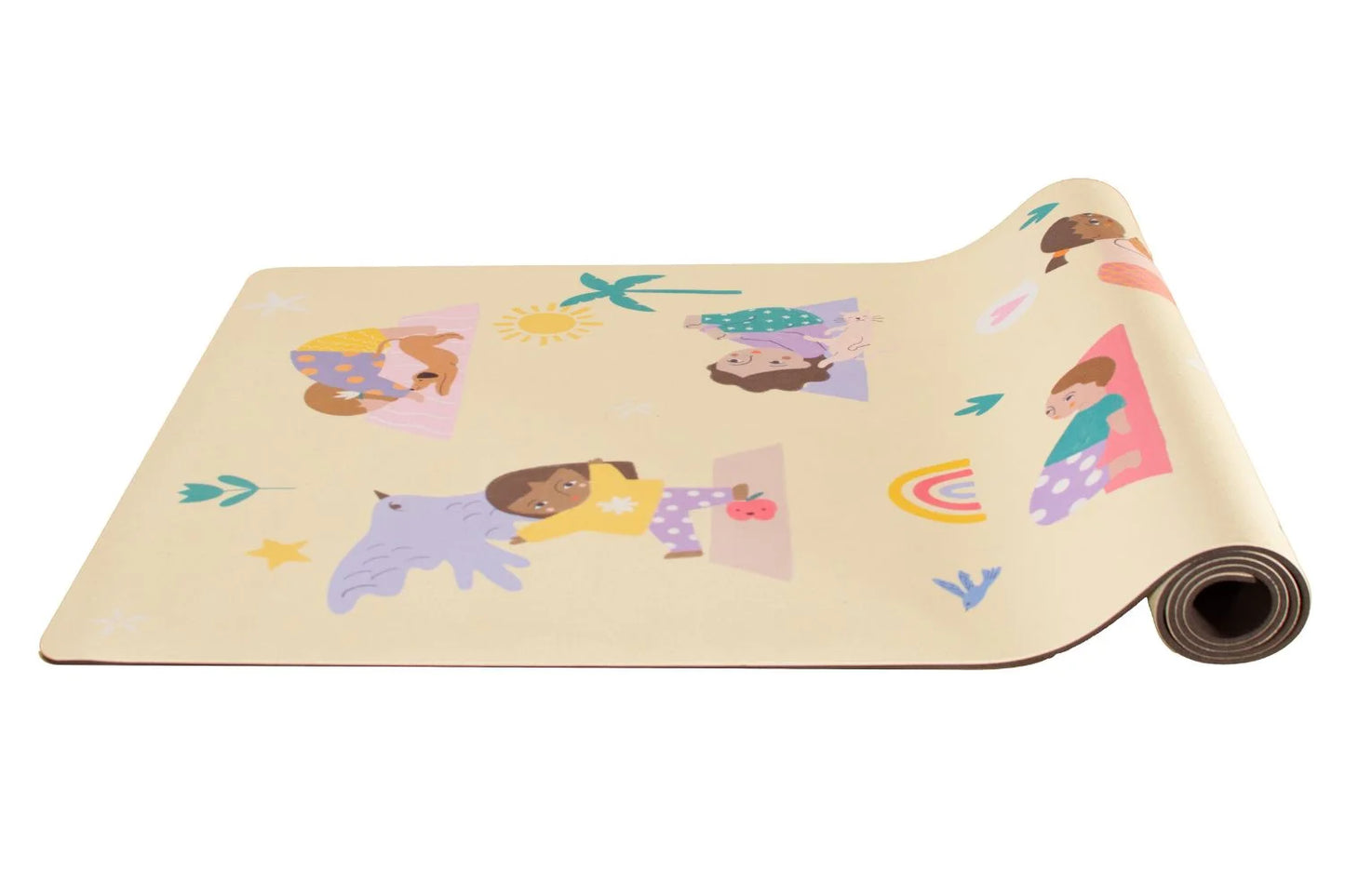 Pookyland Rainbow Poses Kids Yoga Mat